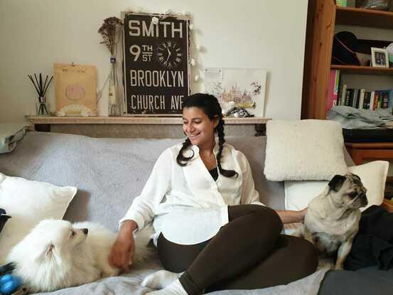 Polo and Tilda keeping me company