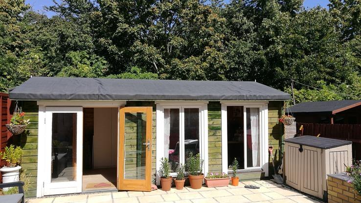 Our log cabin in the garden