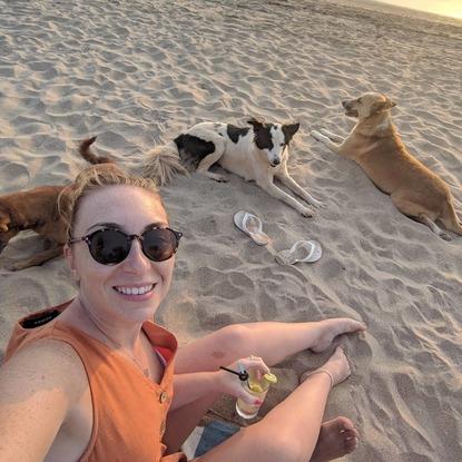 Beach, cocktail and dogs!